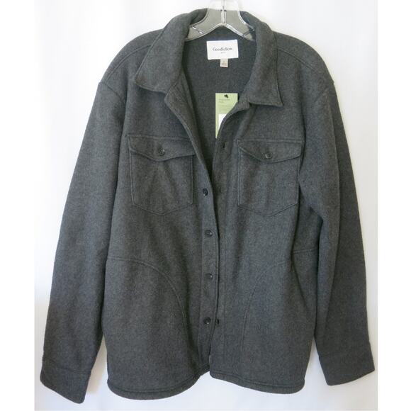 GOODFELLOW *NWT* Shacket Jacket Size L Mens Button Down Shirt Gray Button Casual - Picture 2 of 8